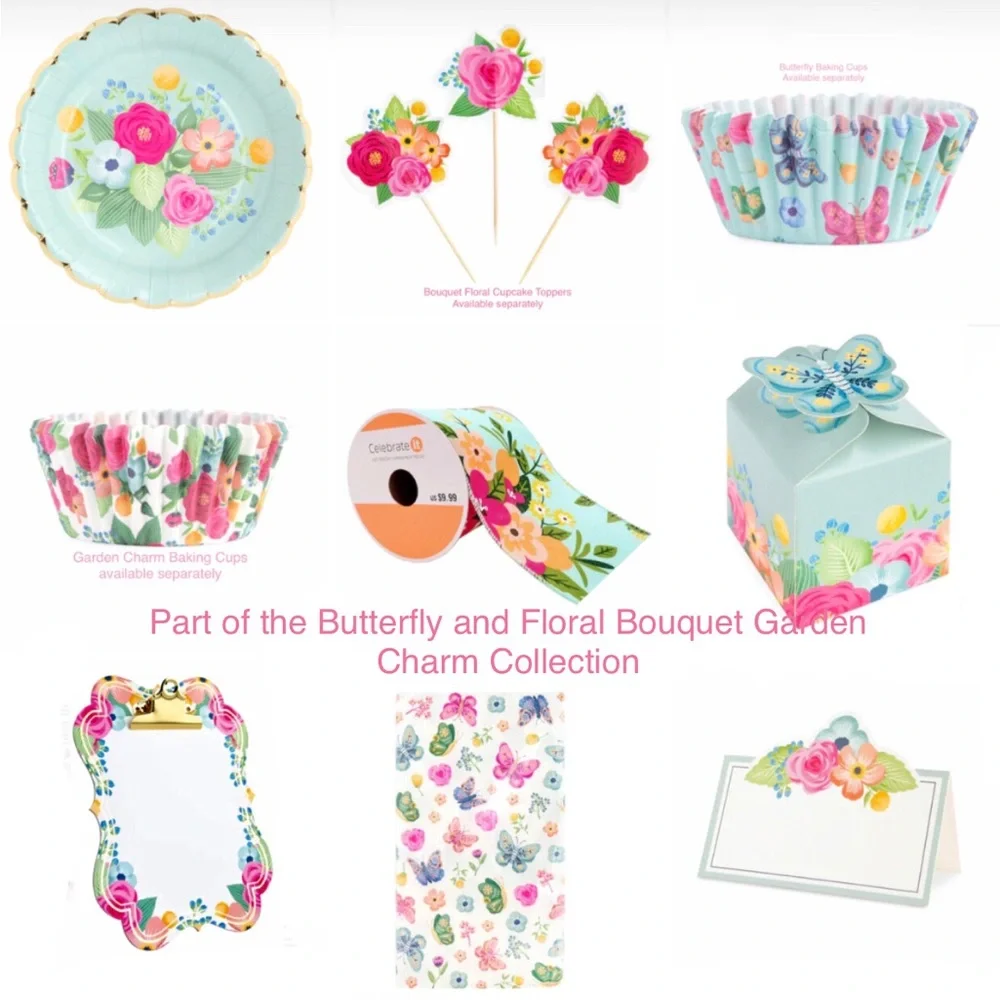 Floral Bouquet Garden Party Favor Boxes by Celebrate It (651678), 10ct